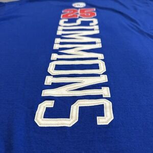 NBA Fanatics Philadelphia‎ 76ers Shirt Simmons #25 Blue Mens Size Medium